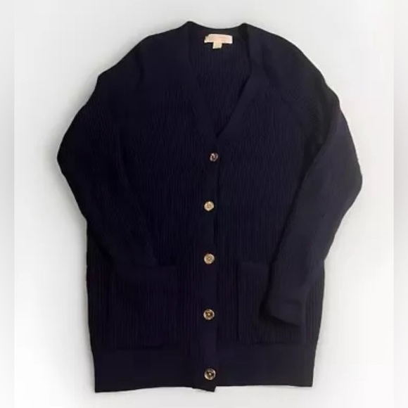 Michael Kors  Navy Oversized Cardigan - Picture 1 of 5